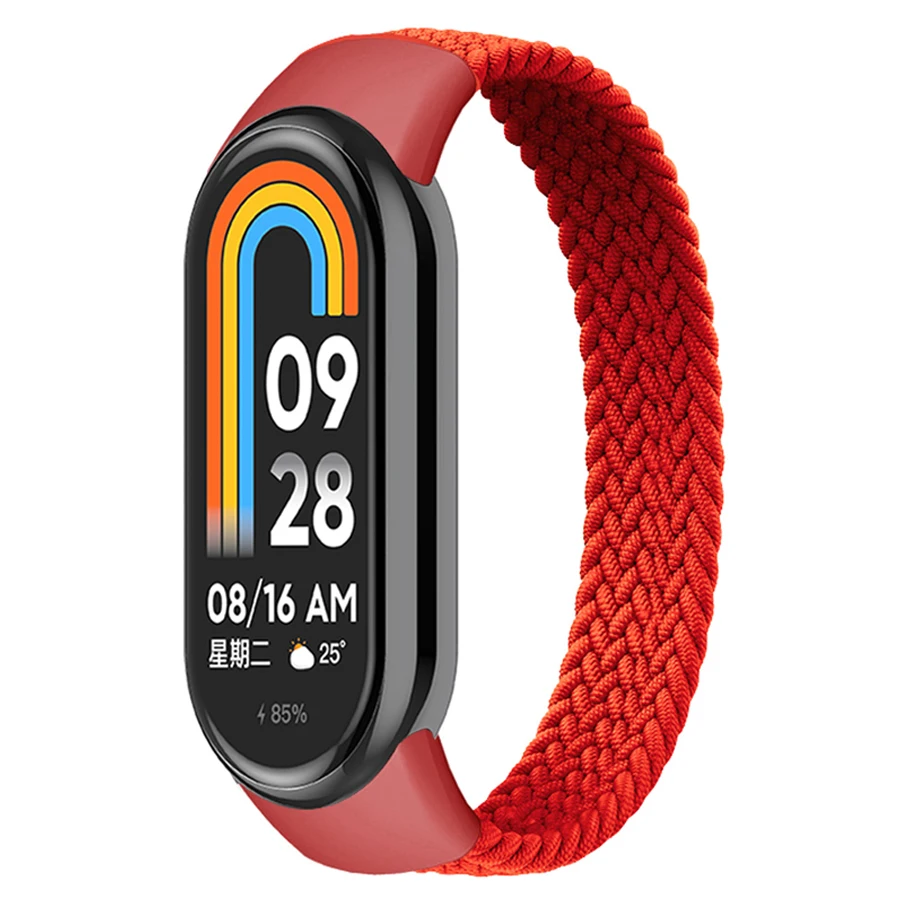 Nylon Solo Loop Gevlochten Bandje voor Xiaomi Mi Band 8 9 10 Vervangende Elastische Horrebandjes Correa Armband voor Mi Band 8 9 10 NFC