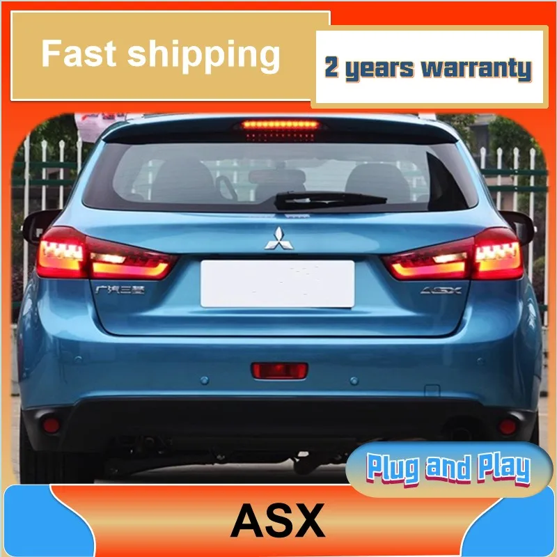 Car Styling for Mitsubishi ASX Taillight 2013-2015 ASX Tail Lamp Outlander Tail Light Rear DRL Fog Brake Turn Signal Reversing