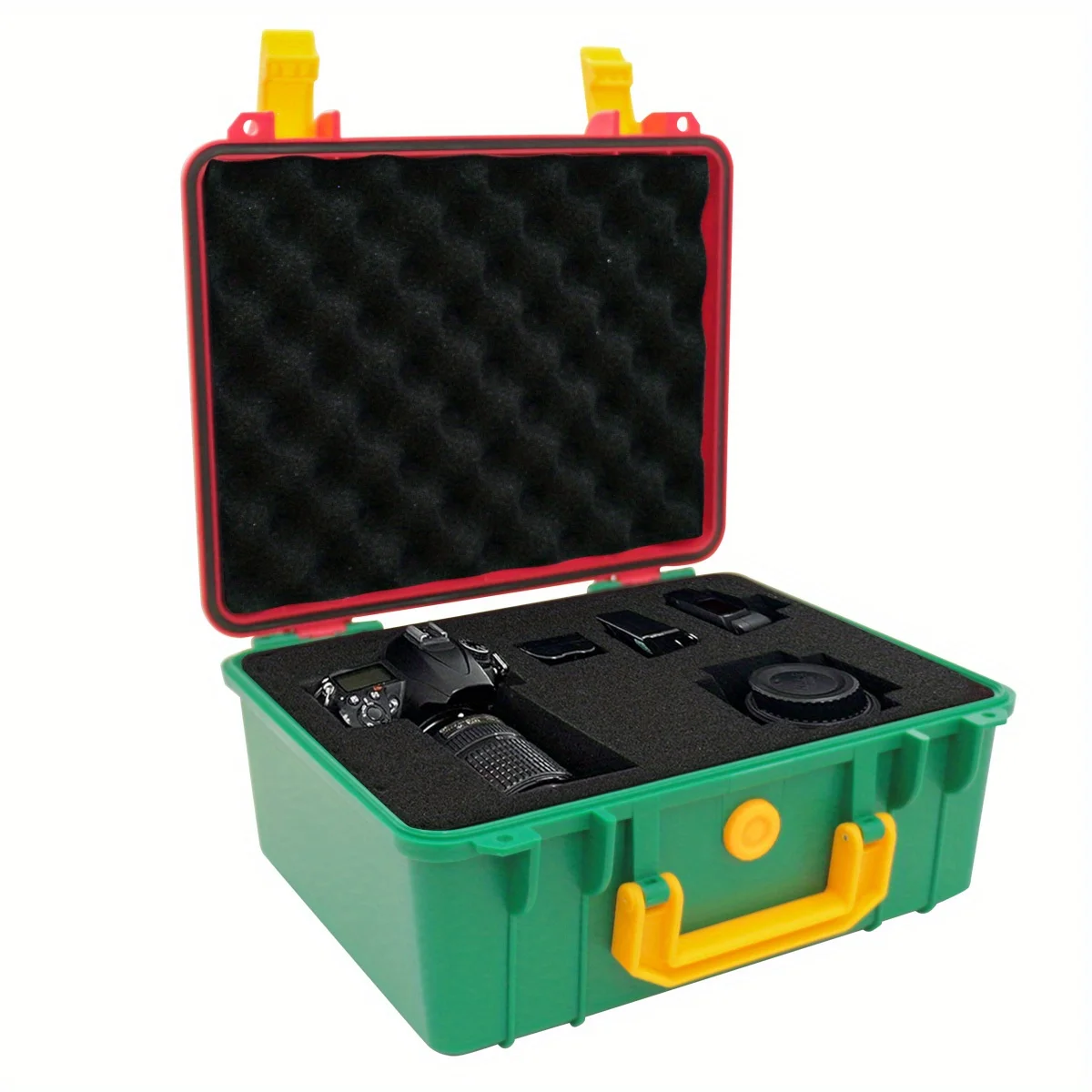 

Водонепроницаемый и противоударный жесткий футляр, 280x240x130 мм. Идеально подходит для камеры, электроники и дорожного снаряжения. Прочный полипропиленовый материал. Синий/черный.