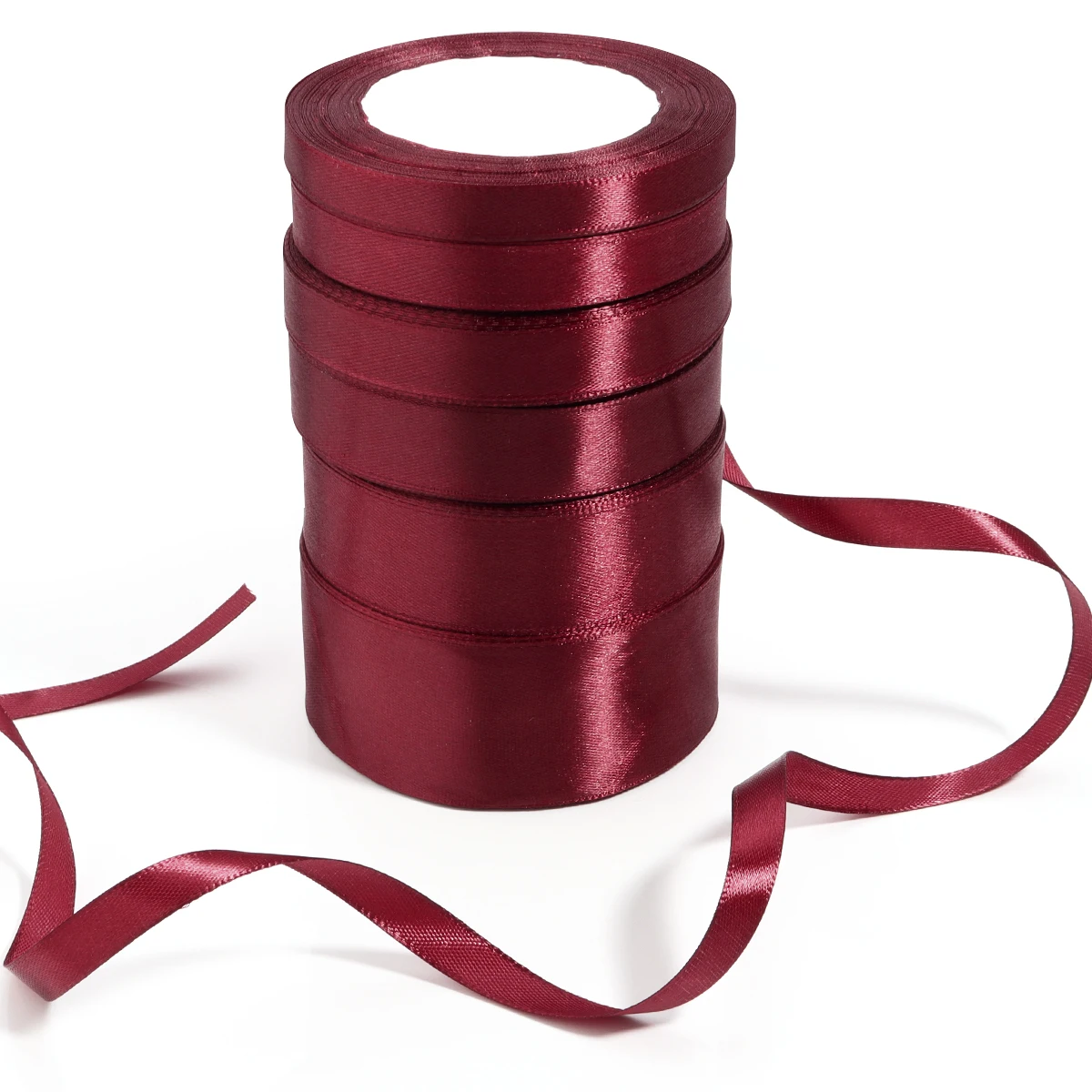 25 Yards Weinrotes Satinband Handgemachtes Geschenk Blumenschleife Verpackungsband DIY Geburtstag Hochzeit Weihnachten Party Bankett Dekoration – Detail 4