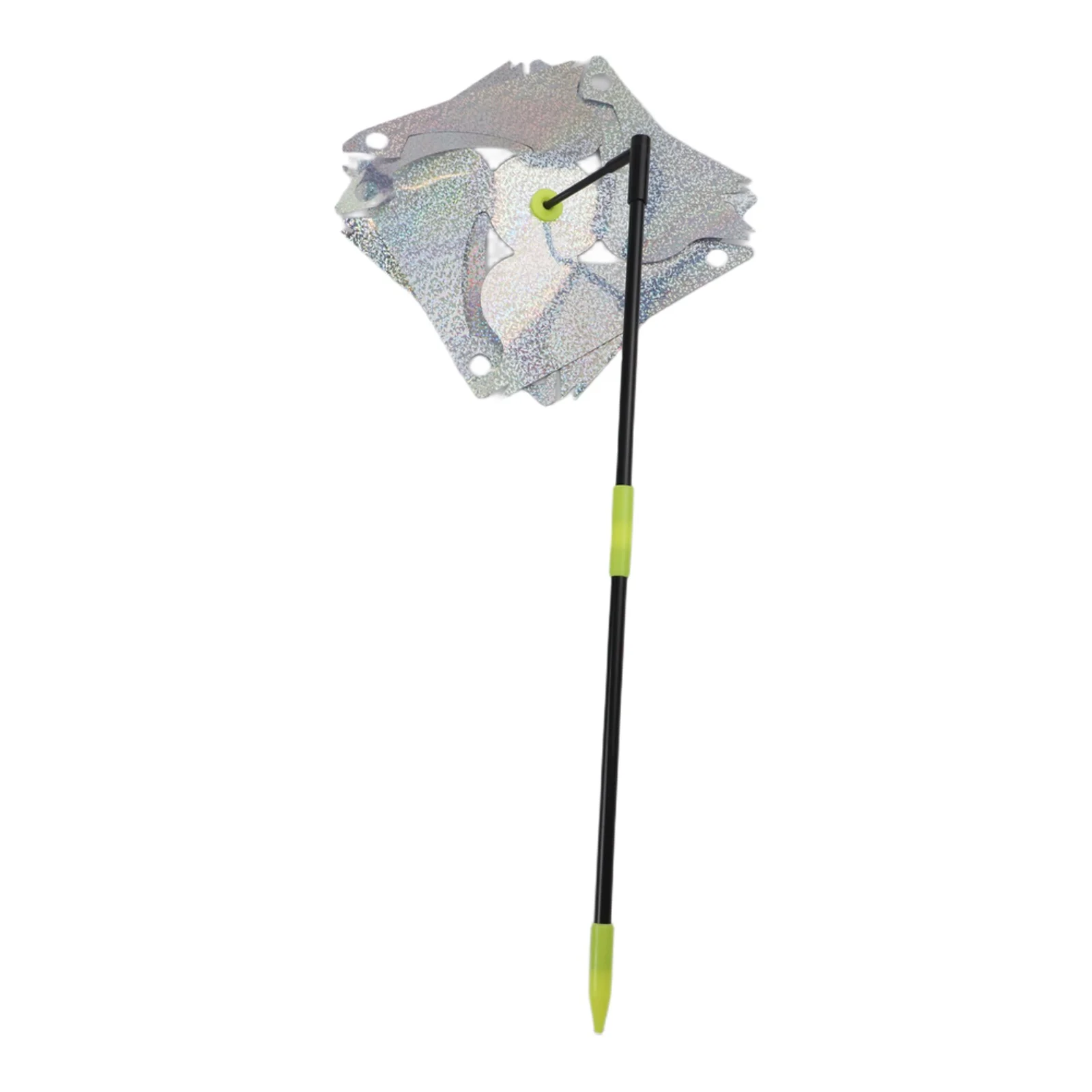 10pcs silver reflective windmill garden decoration for outdoor bird deterrent and plant protection PVC weather resistant