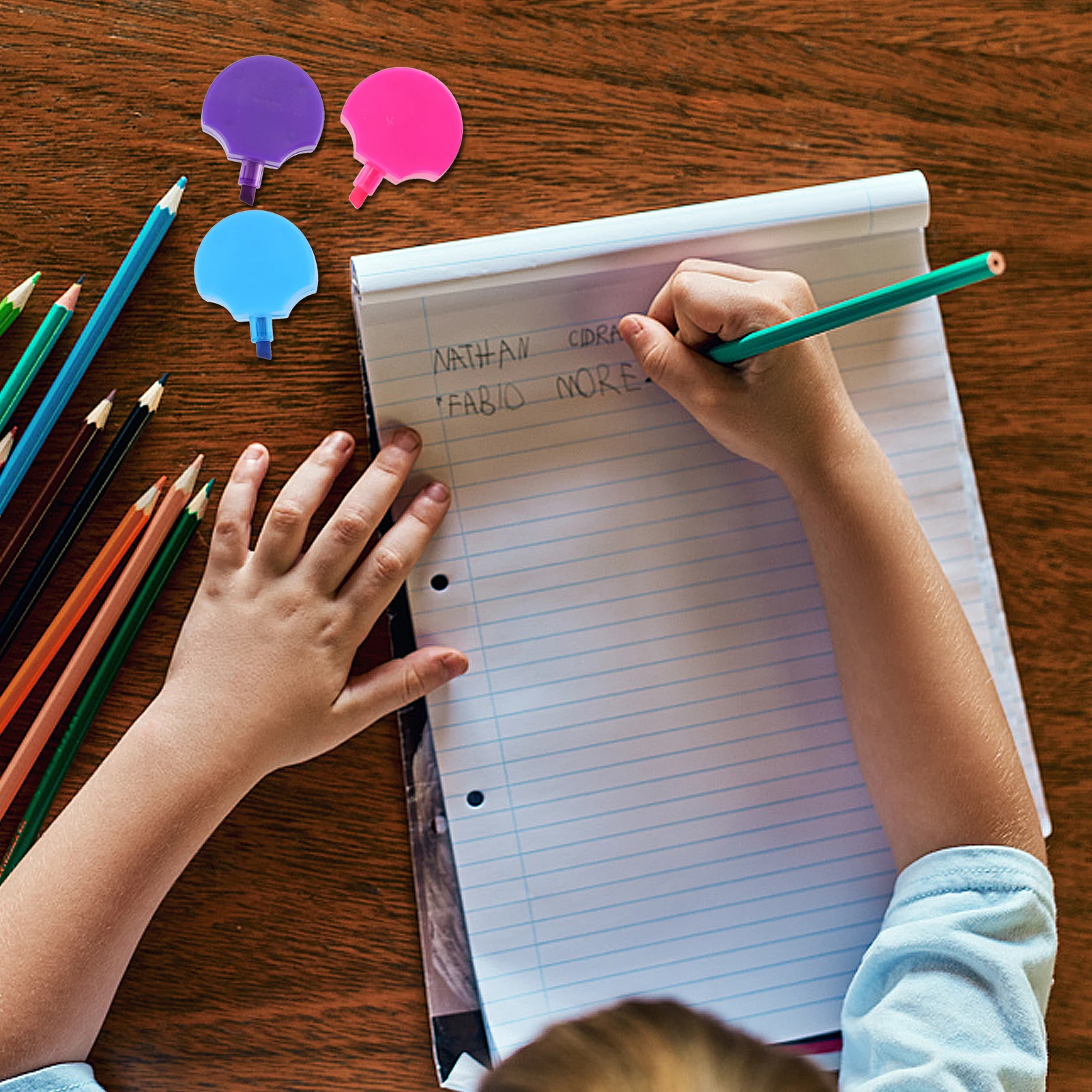 

2Pcs Pen Marker for Student Graffiti Writing Notes and Themes Slogans Petal Shape Highlighter Pen Highlighter