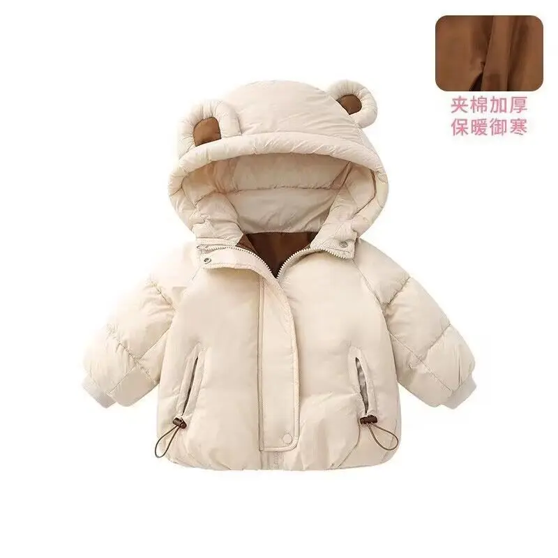 Manteau en peluche épais pour garçons et filles, veste en coton pour nourrissons, vêtements d'automne et d'hiver, nouveau