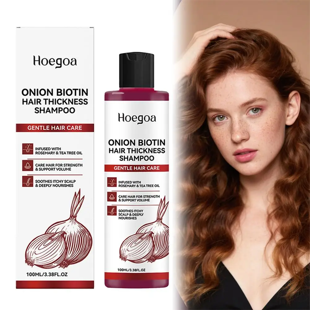 Sulfate Free Biotin Onion Shampoo Silicone Free Gentle Cleansing for Sensitive Scalp Smooth Shiny Hair Repair Split Ends