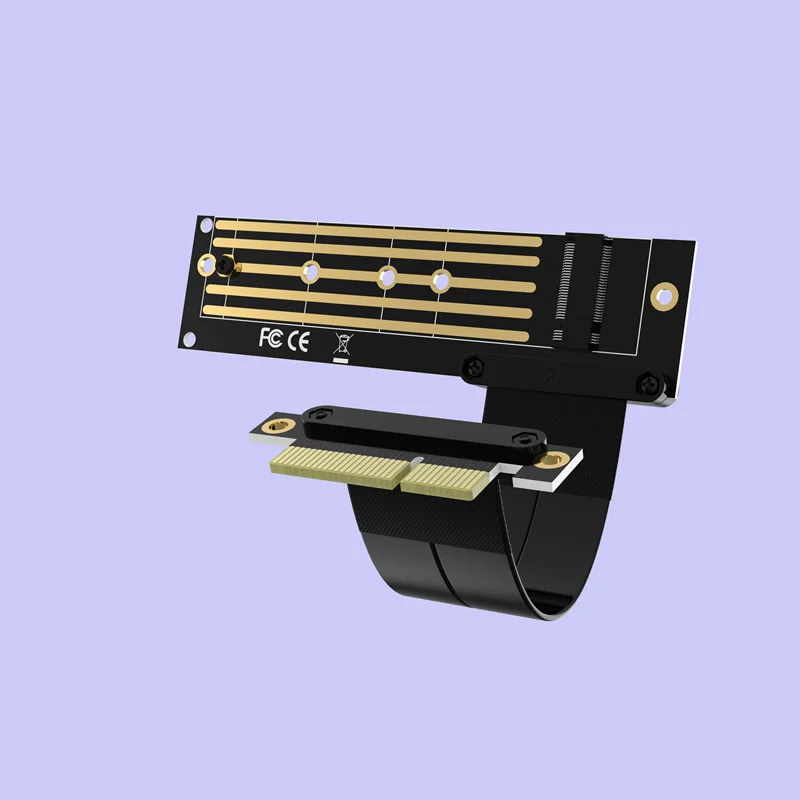 M2 TO PCIE Riser PCIe X4 PCI-E3.0 4x To M.2 NVMe M Key 2280 Riser Card Gen3.0 Cable M2 Key-M PCI-Express Extension Cord