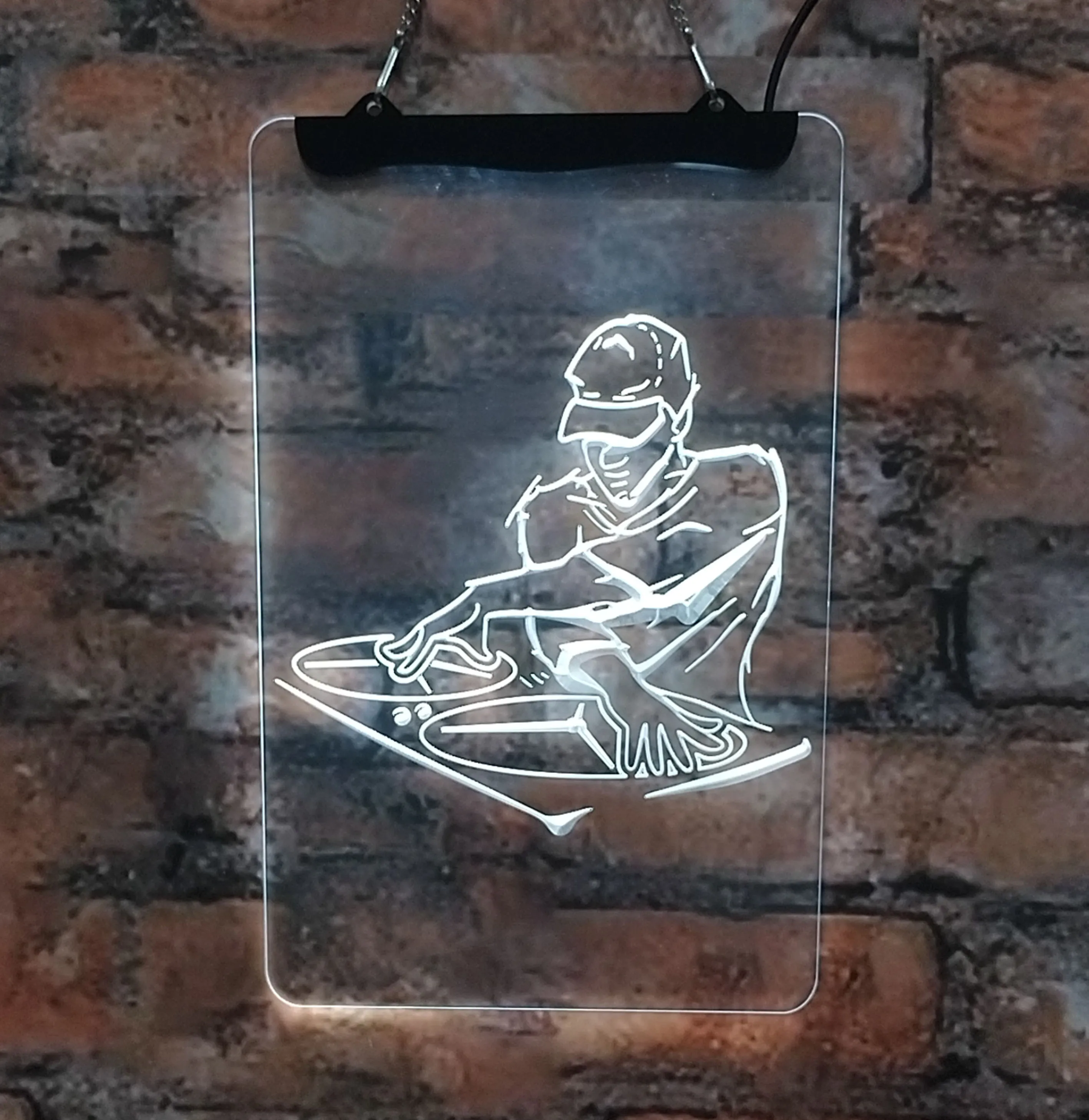 DJ record band bar club Neon sign Acrylic board home decoration indoor luminous wall art yellow red 20*30 for room men's cave