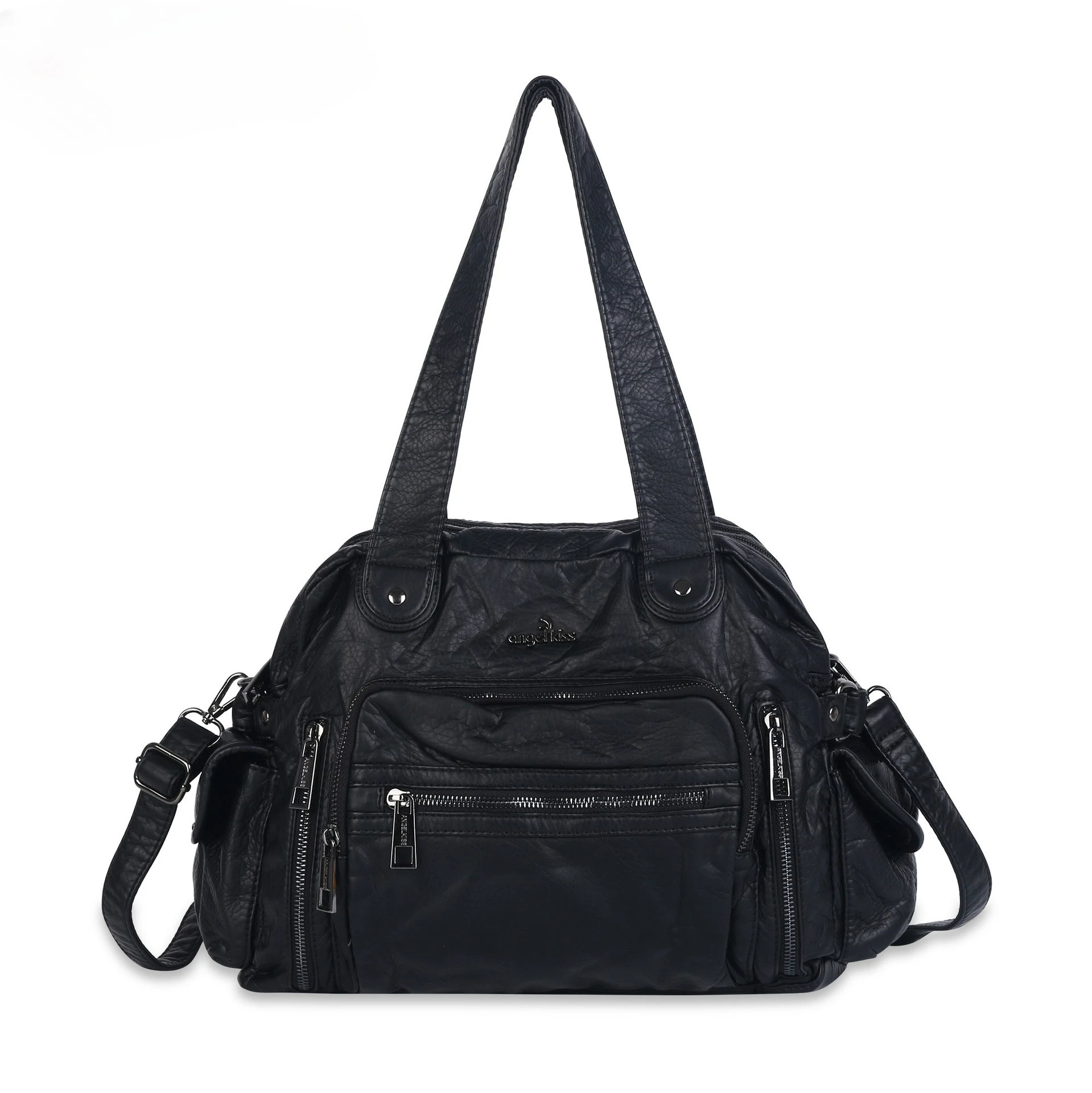 

Women Soft PU Leather Shoulder Bags Large Capacity Vintage Womens Bags For Commuting Travel Solid Purse Handbags