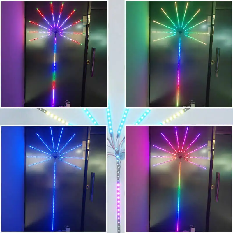 Luci per fuochi d\'artificio intelligenti luci di striscia a Led che cambiano colore Rgb con controllo Romote temporizzazione Usb stanza di