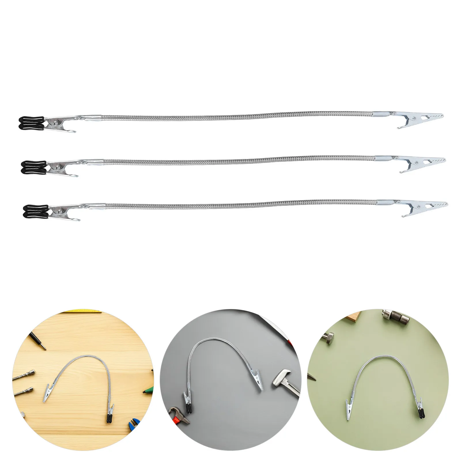 6Pcs Double-Ended Insulated Alligator Clips 11 Inch Wire Holder Soldering Clamp Electrical Repair Welding Auxiliary