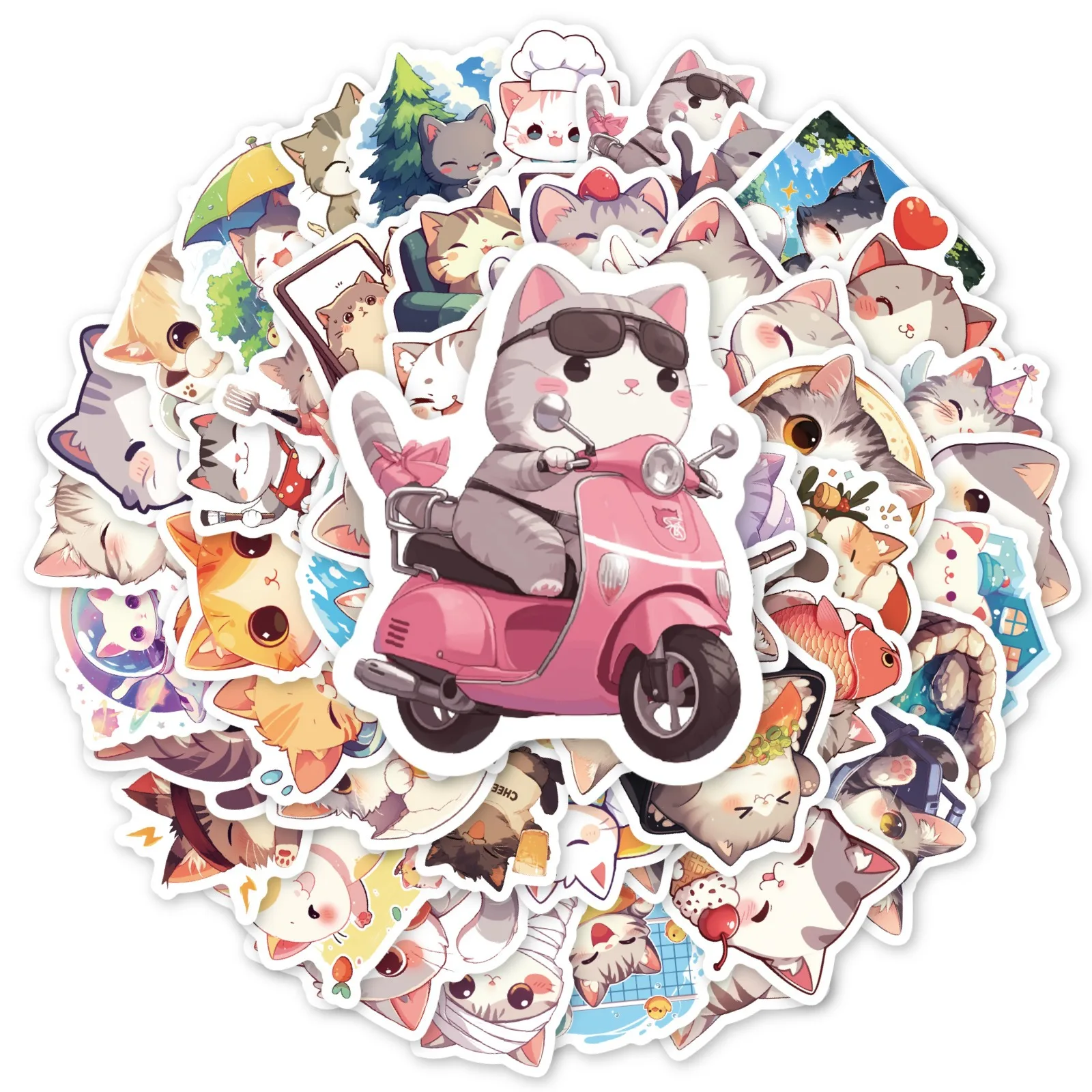 สติกเกอร์ลายการ์ตูนแมวน่ารักสไ - Japanese Daily Lifestyle บทวิจารณ์และราคา