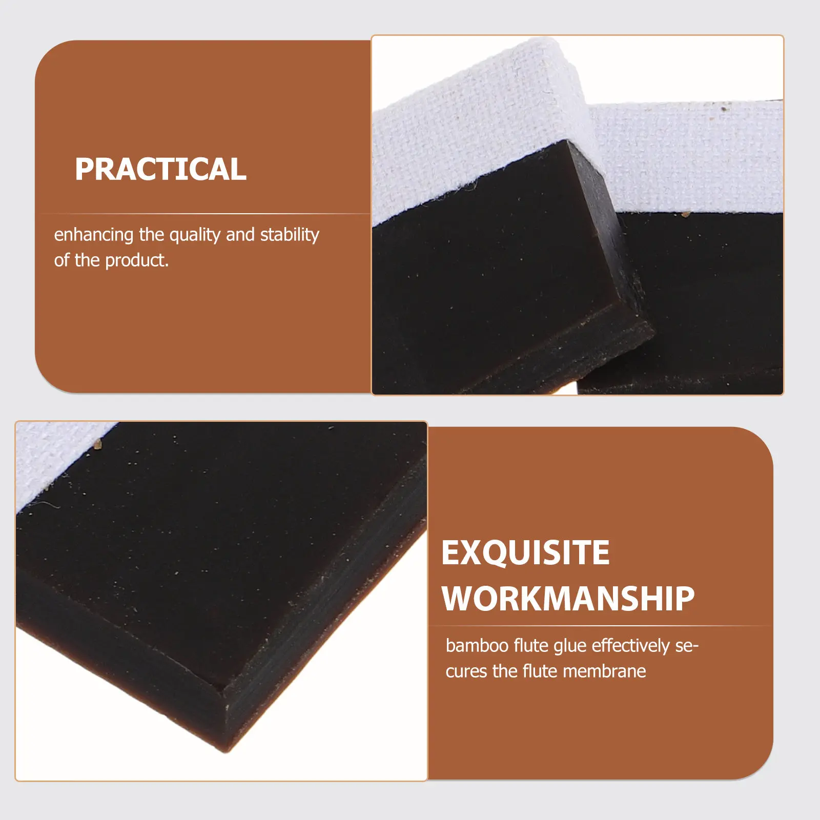 10Pcs Solid Glue for Bamboo Flute Membrane Adhesive Repair Maintenance Professional Accessory Dizi Flute