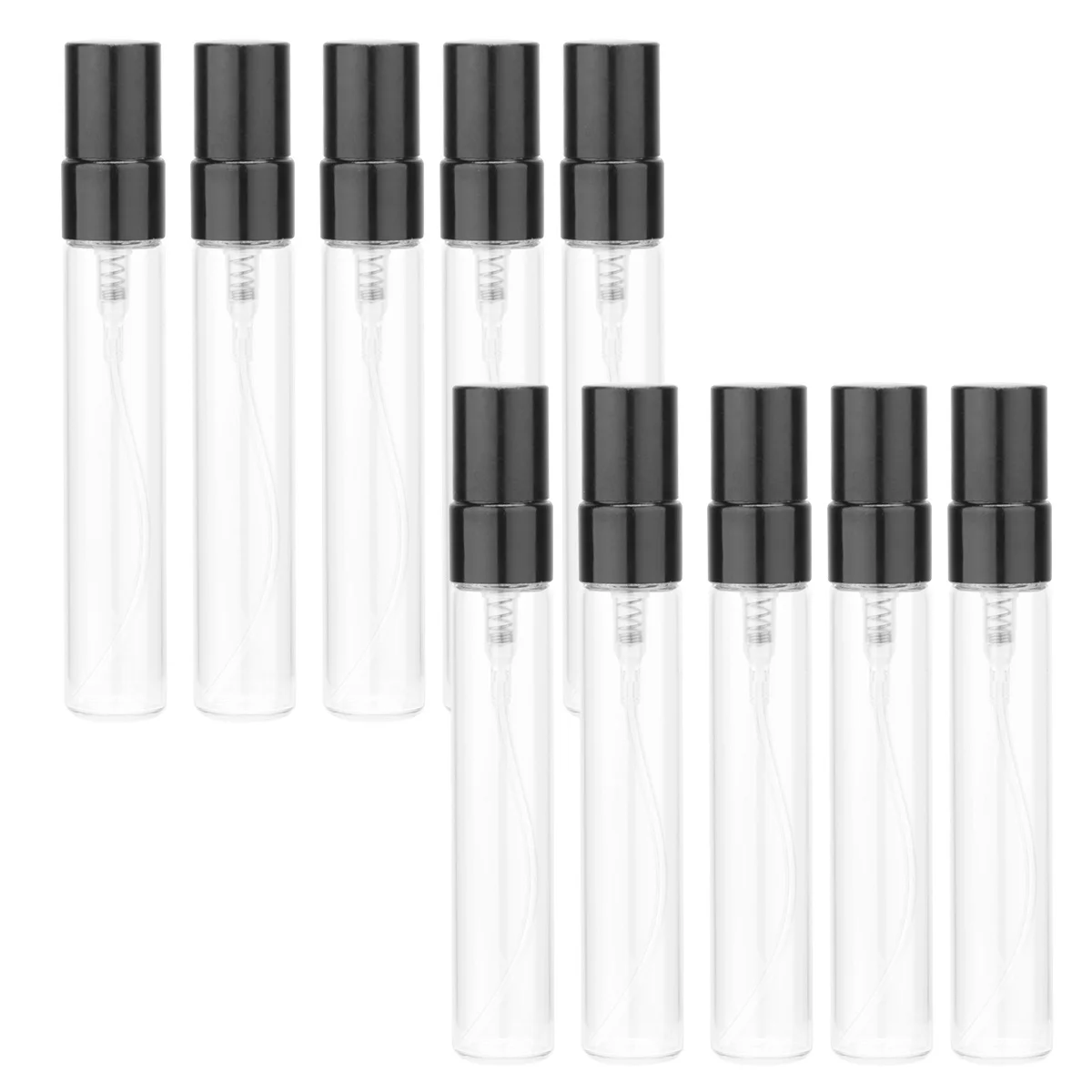 10Pcs Glass Fine Mist Spray Bottle Set Leakproof Compact Refillable Perfume Water Container Outdoor Travel Makeup