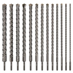 1Pc Concrete SDS Plus 8-30mm bit Cross Cutter head double auger Hammer 450mm Wall Brick Block Electric Hammer Masonry Bit