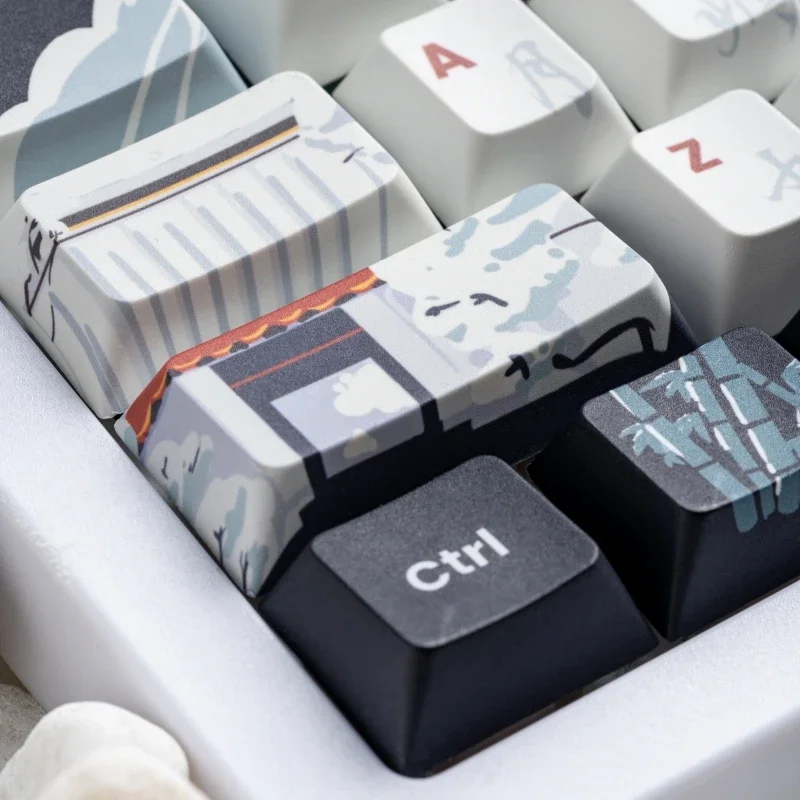 "Lushan Snow" Guofeng Keycap Original PBT Sublimation clavier mécanique Keycap 60/68/87/98/108 touches