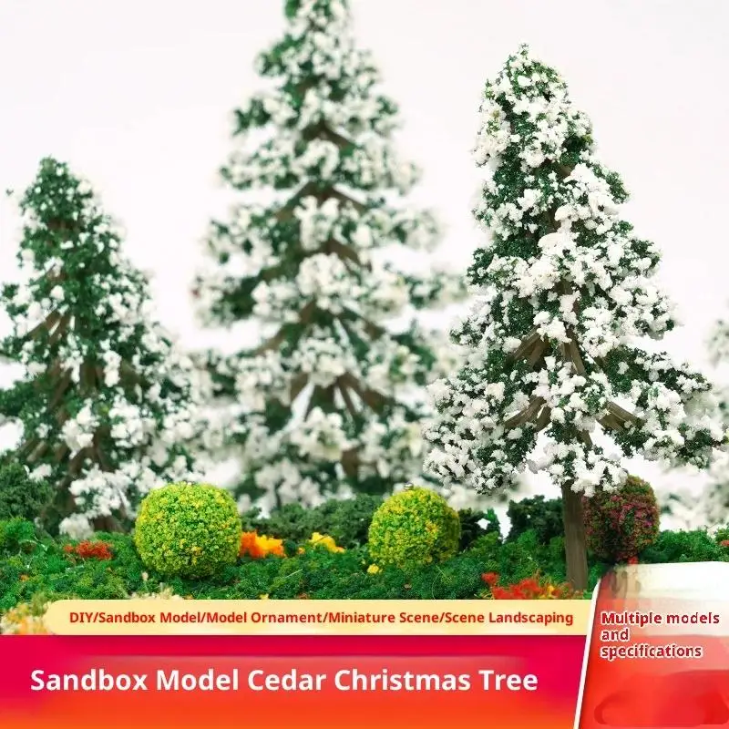 Xmas Decoration 5 Sizes Of Mini Snow Pine Model Scenery Trees For Christmas Decoration Winter Ornaments Crafts For Home