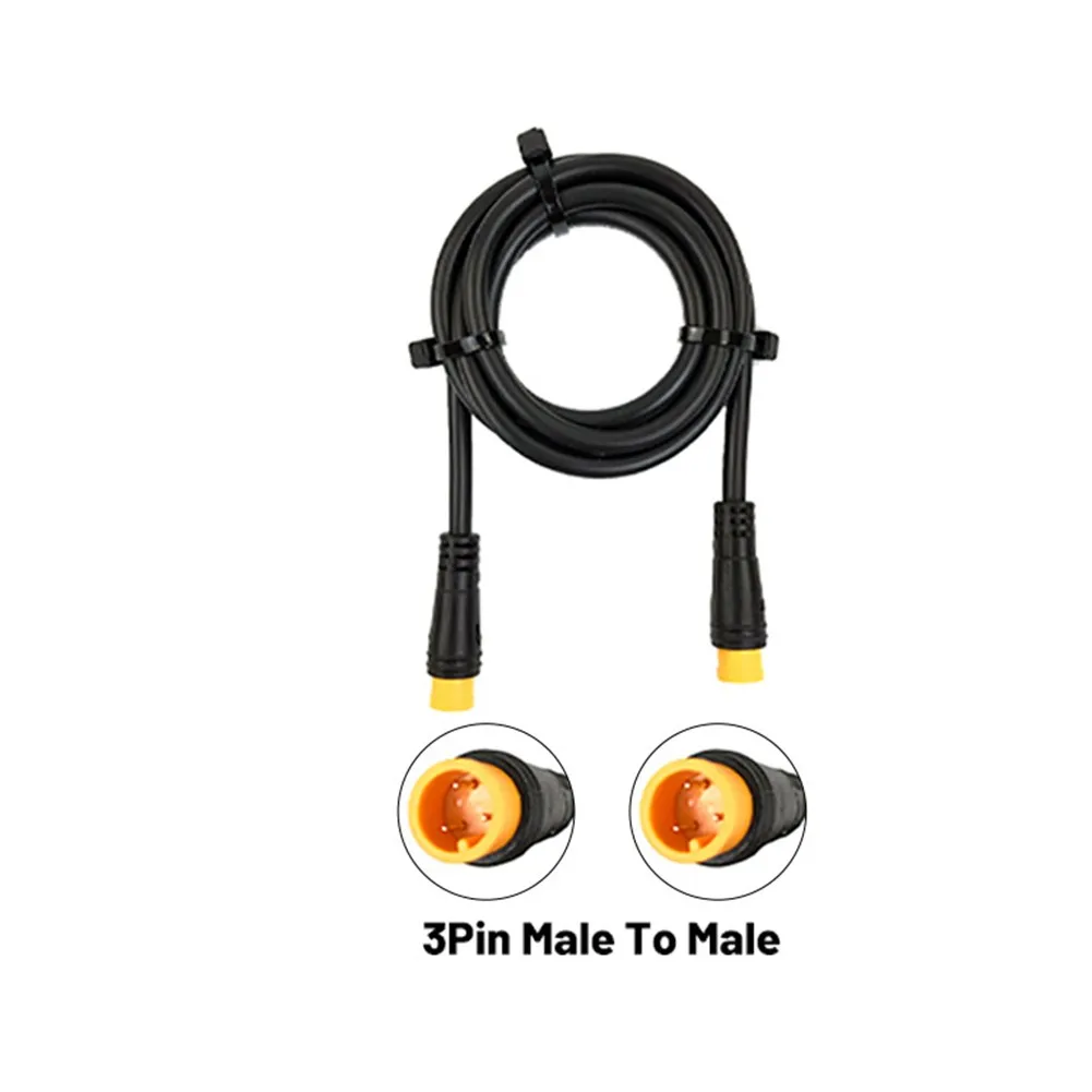 80 cm langes Julet-Kabel, Verlängerungskabel, 3-poliger Stecker auf Stecker, wasserdichter Anschluss für Signal- und Stromversorgung von Elektrofahrrädern