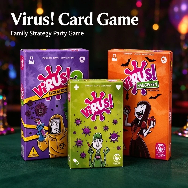 Virus Card Game, Strategy Party Tabletop Game, Adult Group Interactive Card Game, English Version Family Gathering Board Game