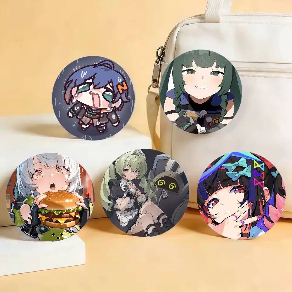 Video Gaming Cool Zenless Zone Zero Brooches Stylish Ornament Pins Exquisite Round Badge Bag Accessories Jewelry Gifts