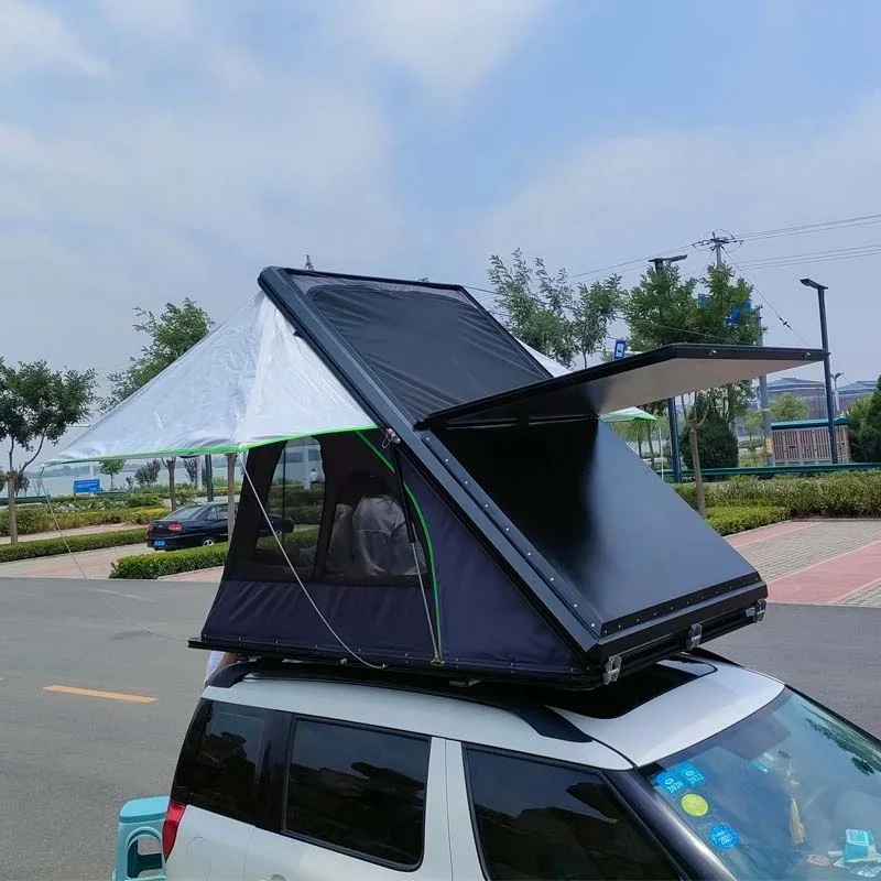 Aluminum Roof Top Tent Car Rooftop Tent Triangle Hard Shell Top Roof Tent