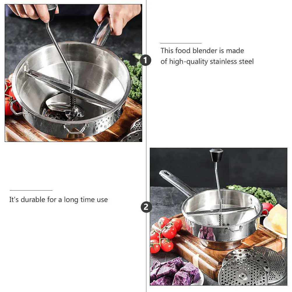1Pcs Food Blender Stainless Steel Professional Grade Kitchen Mixer for Potato Mash Fruit Veg Grinder Vegetable Blender Cooking