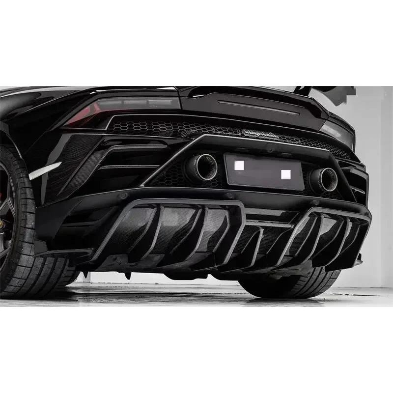 Para huracan lp580 evo 2019-2021 pt estilo de fibra de carbono amortecedor traseiro difusor sp spoiler bodykit