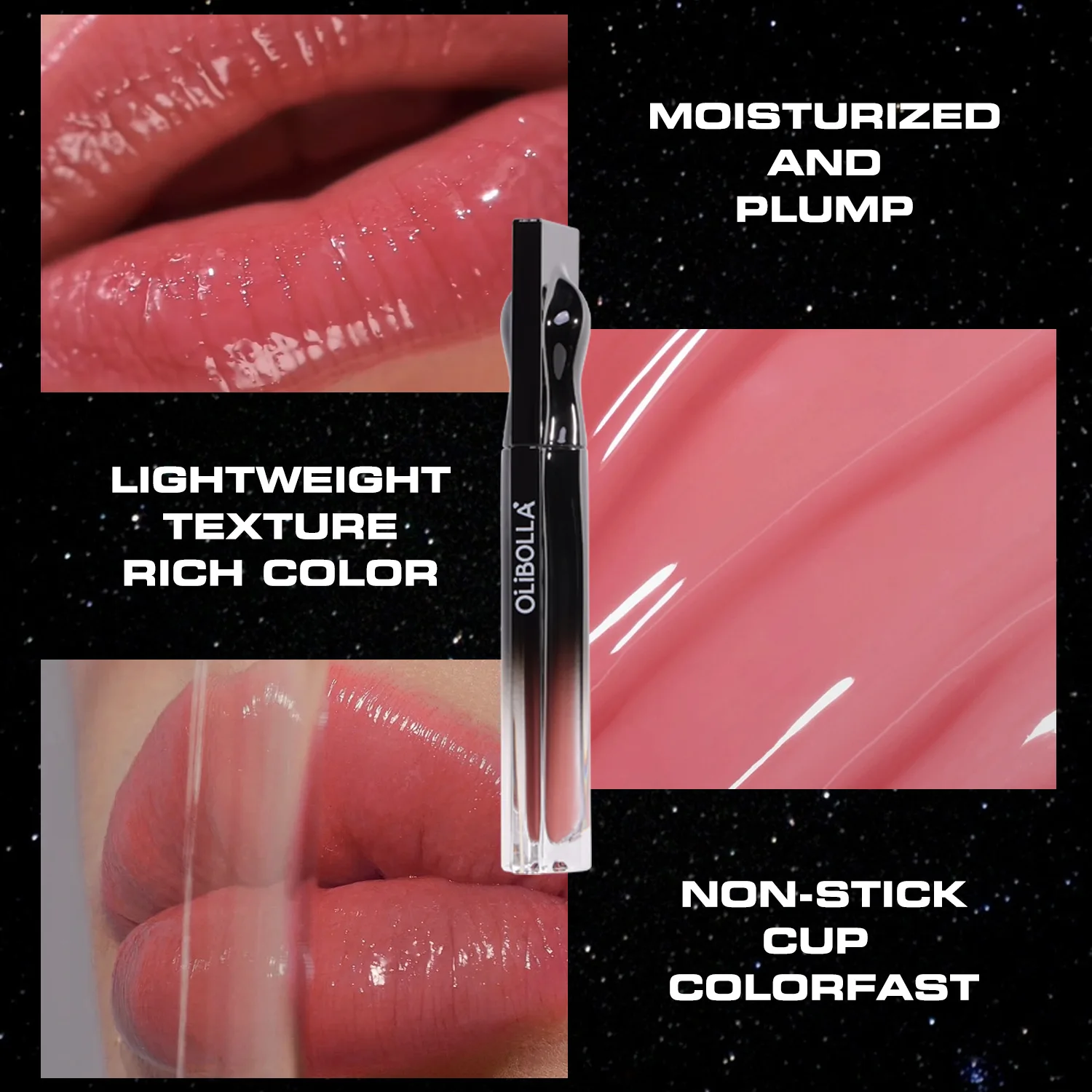 OLIBOLLA Mirror Shine Lip Gloss, Transfer‑Proof Waterproof Long‑Lasting Moisturizing Lip Stain Lip Makeup Cosmetics