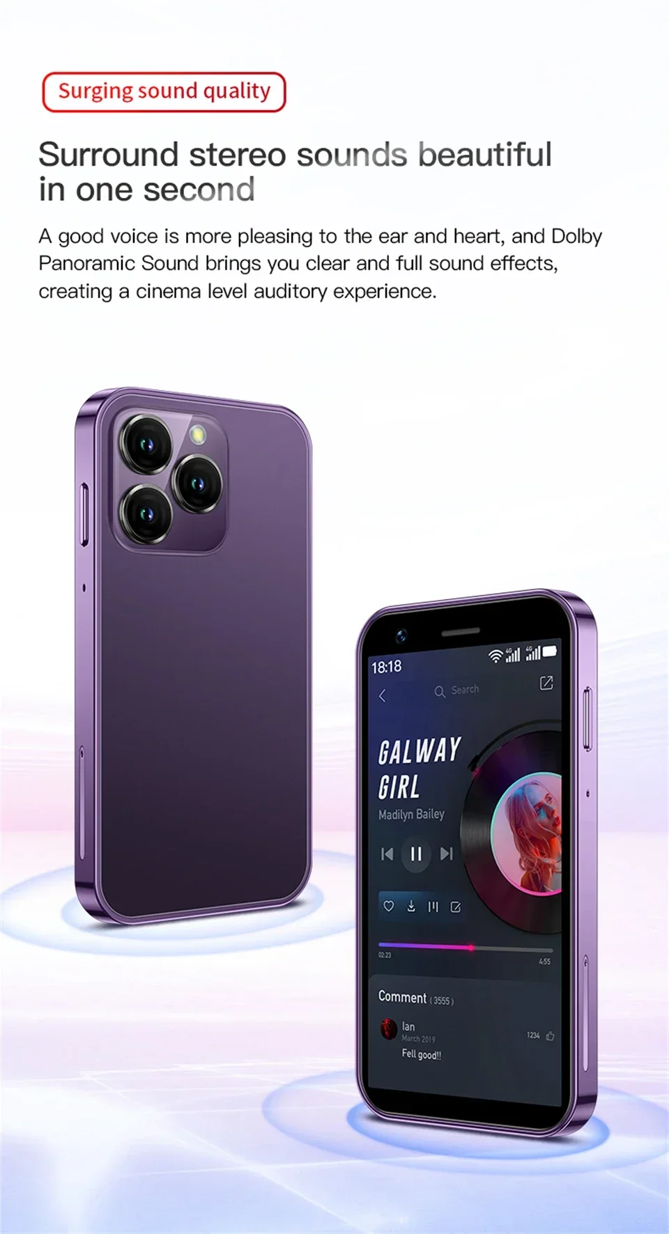 SOYES XS16 4G Mini Smartphone 3.0 Inch Display Android 10.0 2000mAh Small Mobile Phone