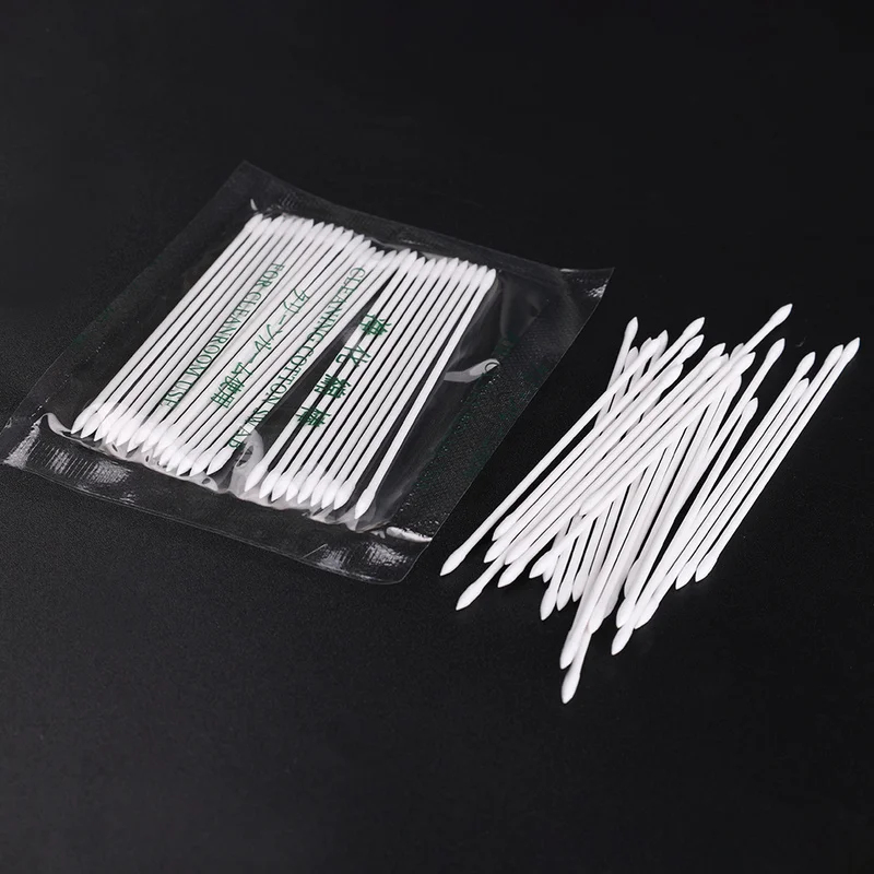 25/50pcs Disposable Cleanroom ผ้าฝ้าย Swab ทําความสะอาดสําหรับหูฟังโทรศัพท์ชาร์จพอร์ตคีย์บอร์ดฝุ่นเครื่องมือทําความสะอาดมืออาชีพ