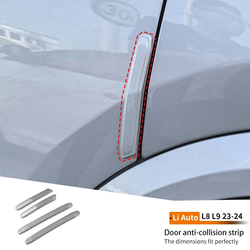 

4Pcs Car Door Anti-collision Strip Scratch Wear resistant Protective Exterior Accessories For Li Auto Lixiang L8 L9 2023-2024