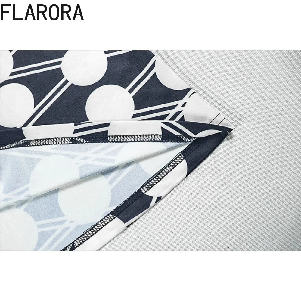 FLARORA Elegant Dot Print Dresses Woman Halter Sleeveless High Waist Bodycon Ankle Length Dress Birthday Party Clubwear Vestidos