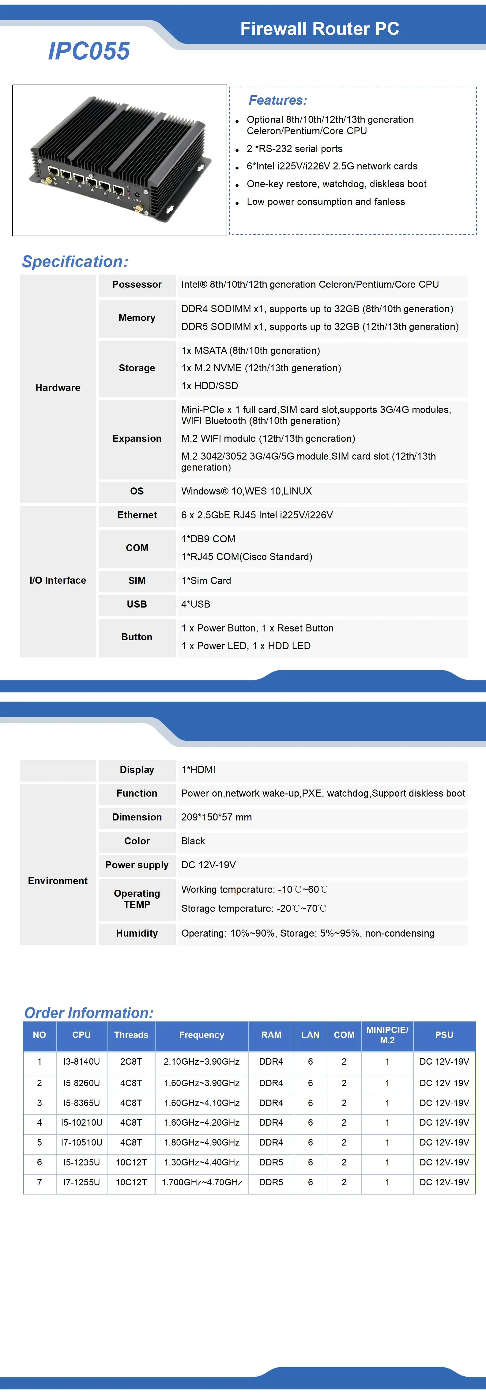 8/10/12th 6 Lans MINI Firewall Router PC Linux Proxmox Server Ubuntu Cloud Sync Firewall Router PC #6