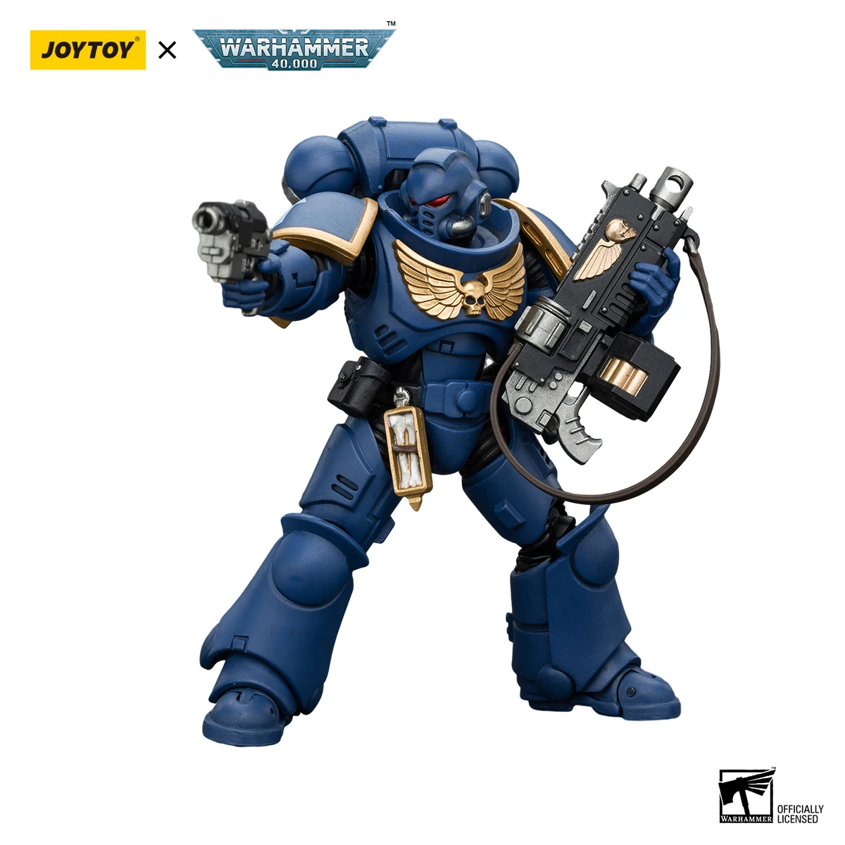 

JOYTOY Warhammer 40K 1/18 Scale Ultramarines Intercessors 12cm Action Figure with Articulated Joints Model Toys For Collection