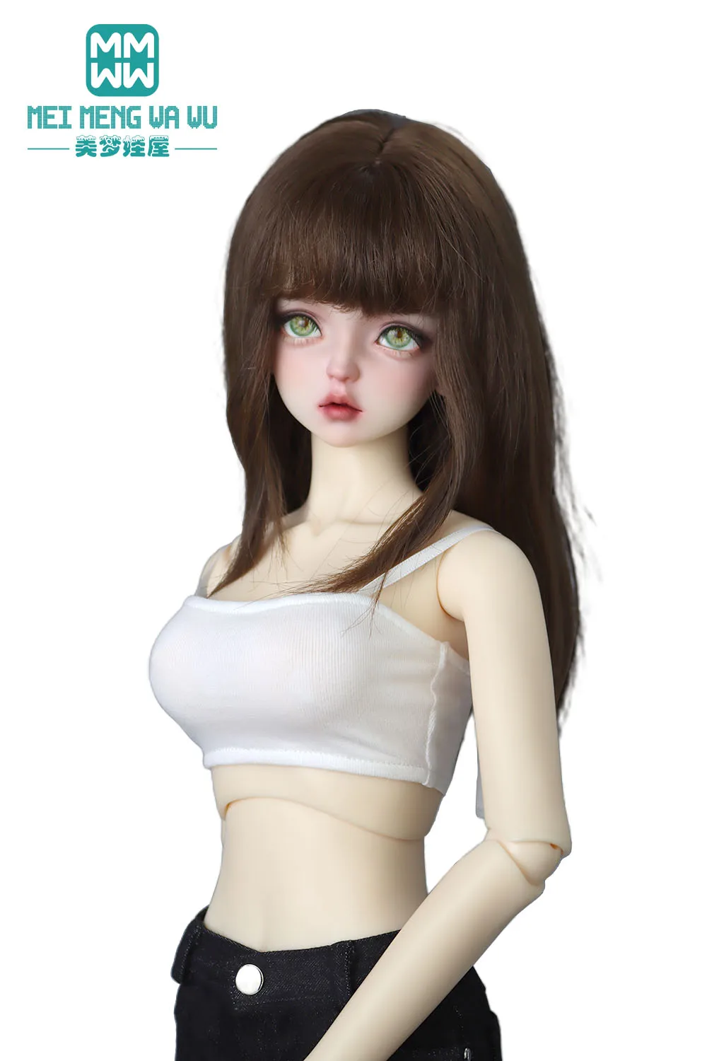 Se adapta a ropa de muñeca BJD 1/3 de 60cm DD SD camisolas de moda blancas, negras, rosas