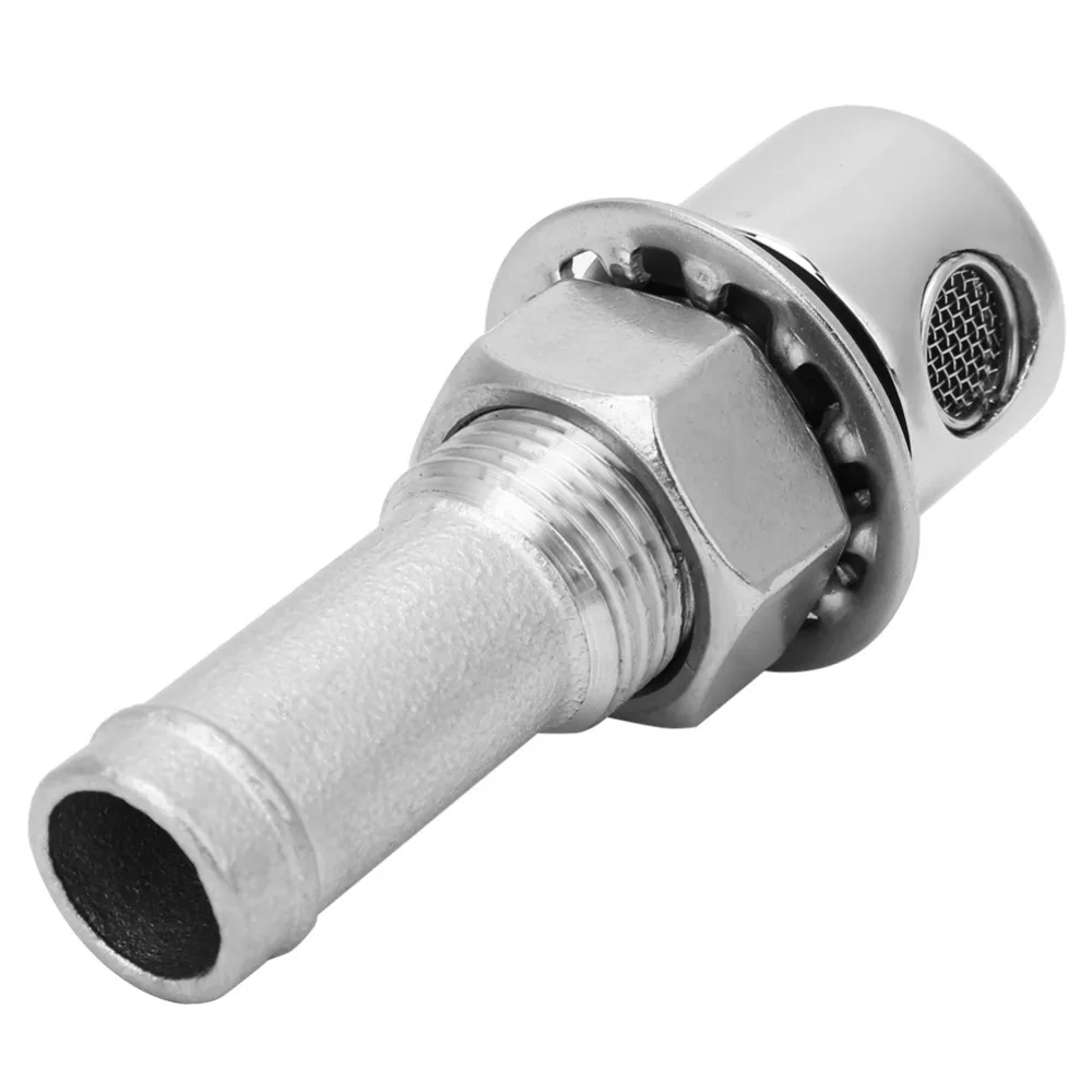 316 Stainless Steel Fuel Gas Tank Vent Cowl Marine Grade Mounting Gasket Fuel Vent Flush Mount 5/8 Inch Through Hull