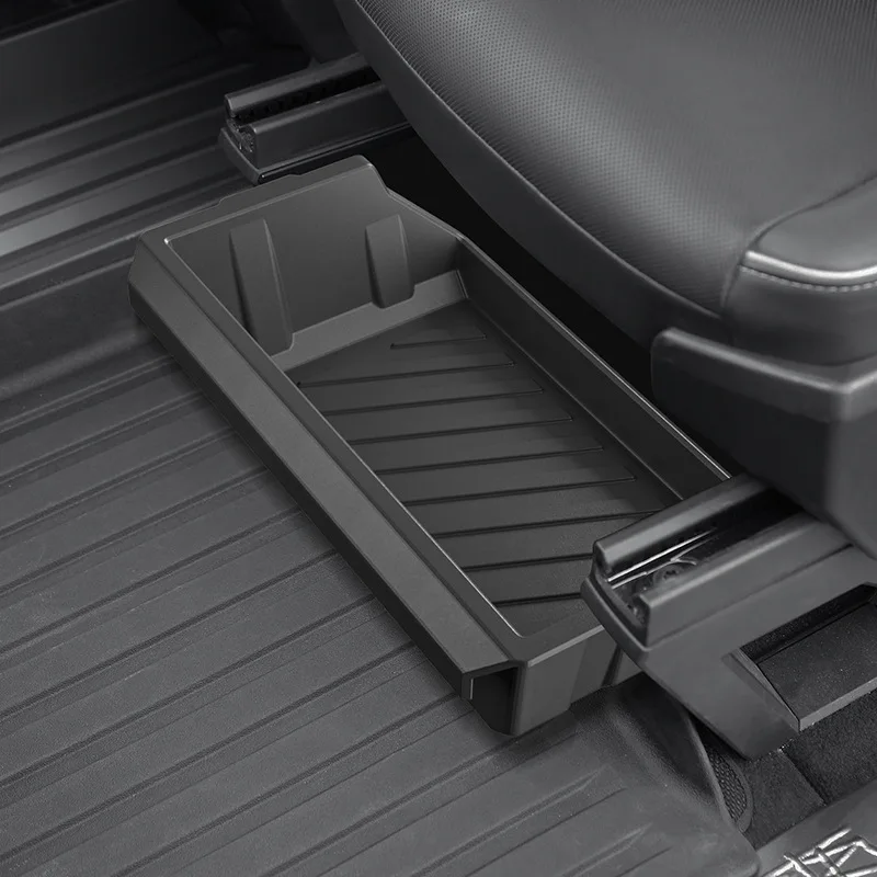 For Tesla Cybertruck Under Seat Storage Box Case Car Seat Organizer Vehicle Underseat Drawer Holder Interior Tray Accessories