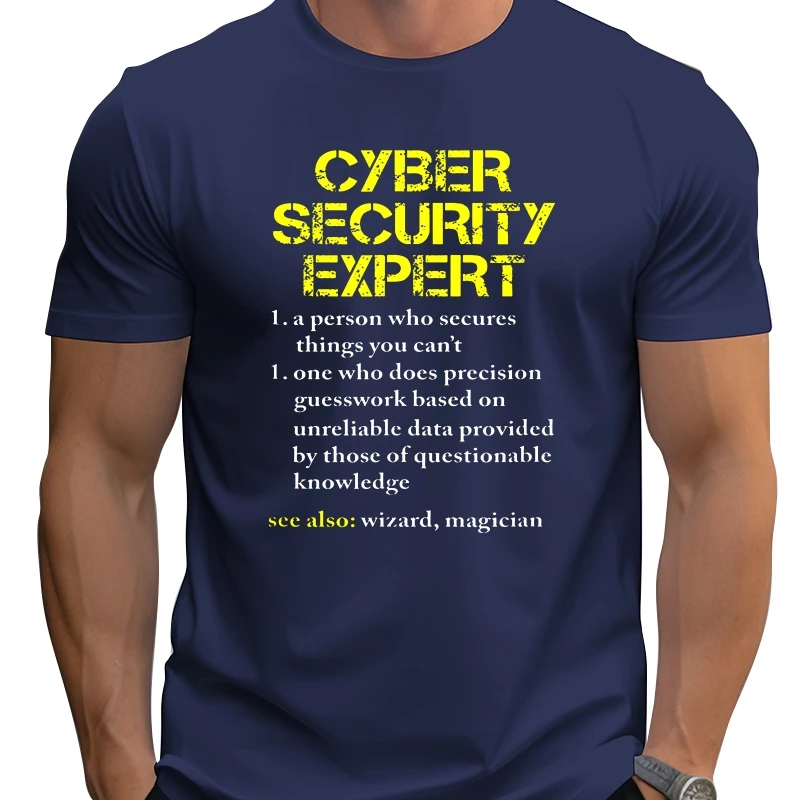 

Funny Cybersecurity Definition Expert Computer Engineer T Shirts Graphic Streetwear Short Sleeve Birthday Gifts Summer T-shirt