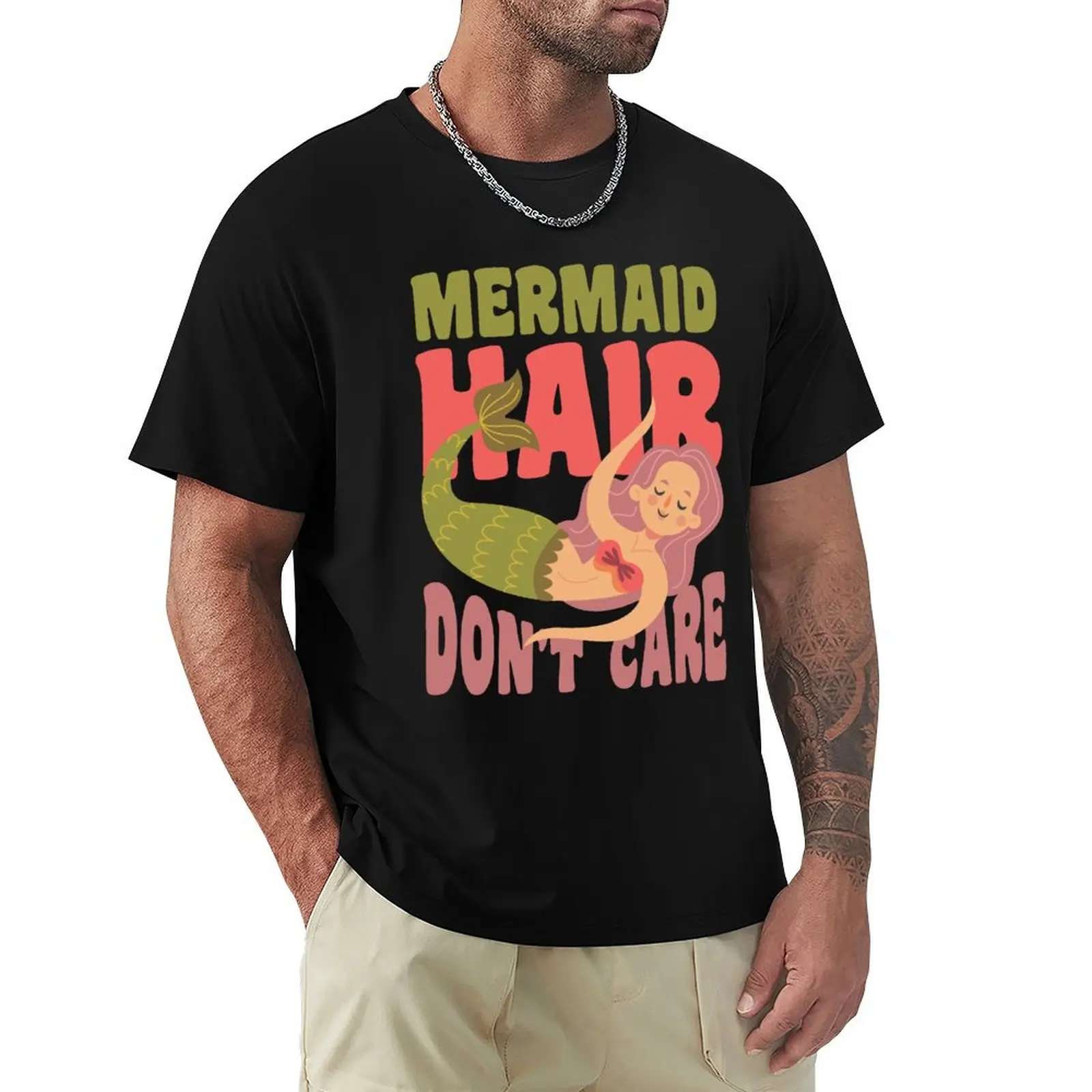 Summer. Mermaid hair doesn't matter T-shirt customizeds Blouse aesthetic clothes new edition mens champion t shirts