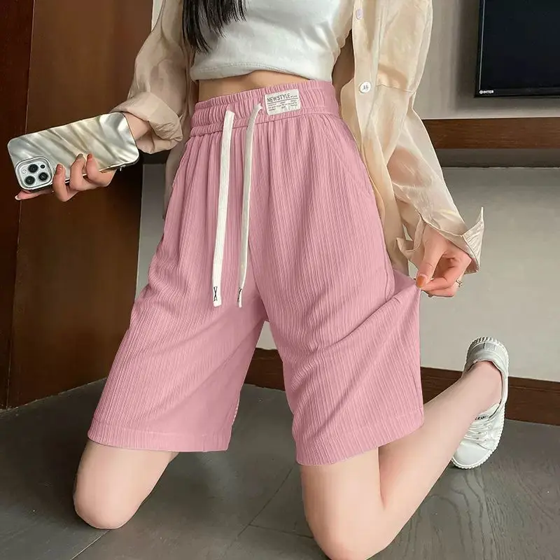 Summer Wearing Thin High -waisted Short Pants Women's Casual Pants Middle Loose Wild Thin Sports Pants Hot