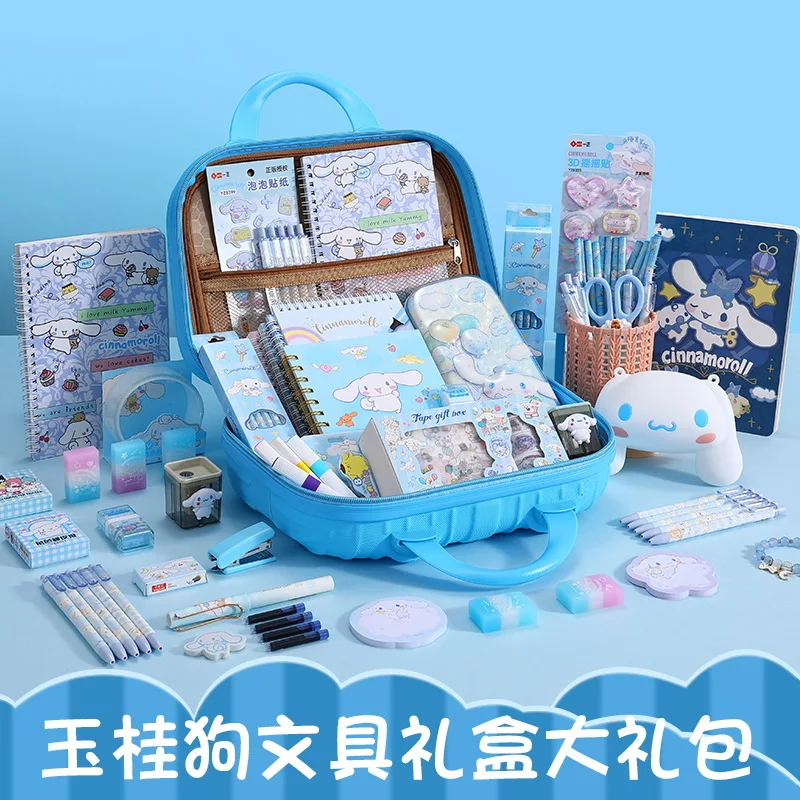 Sanrio Cinnamoroll Stationery Suit Gift Box Birthday Present Student School Supplies Package Hand Ledger Souvenir Big Gift