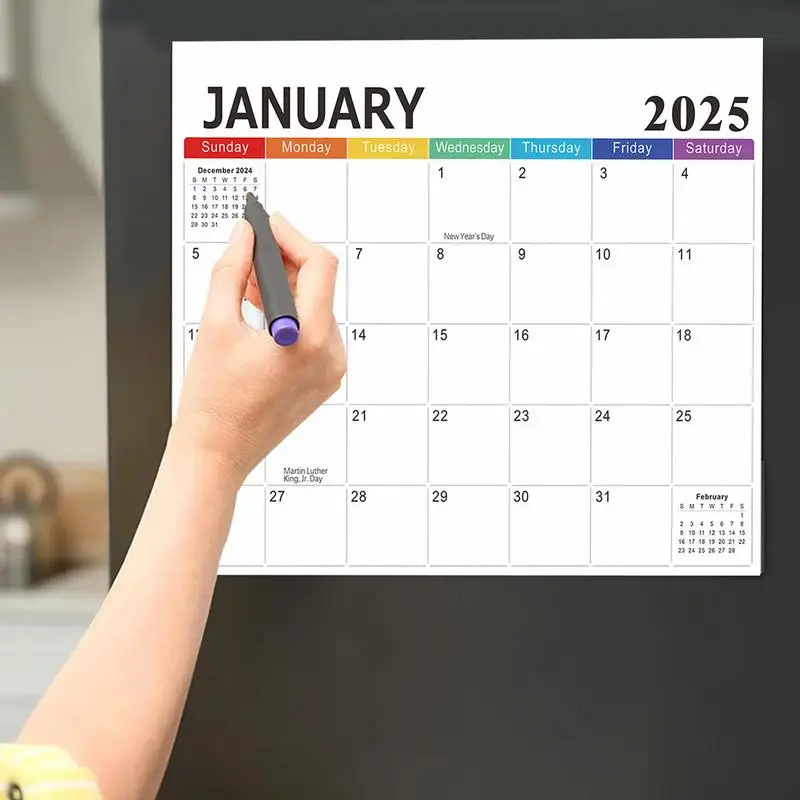Grote Magnetische Kalender Grote Klaslokaal Magneet Engelse Kalender Magnetische Maandelijkse Kalender Met Lege Blokken Eenvoudig Planning Vierkant