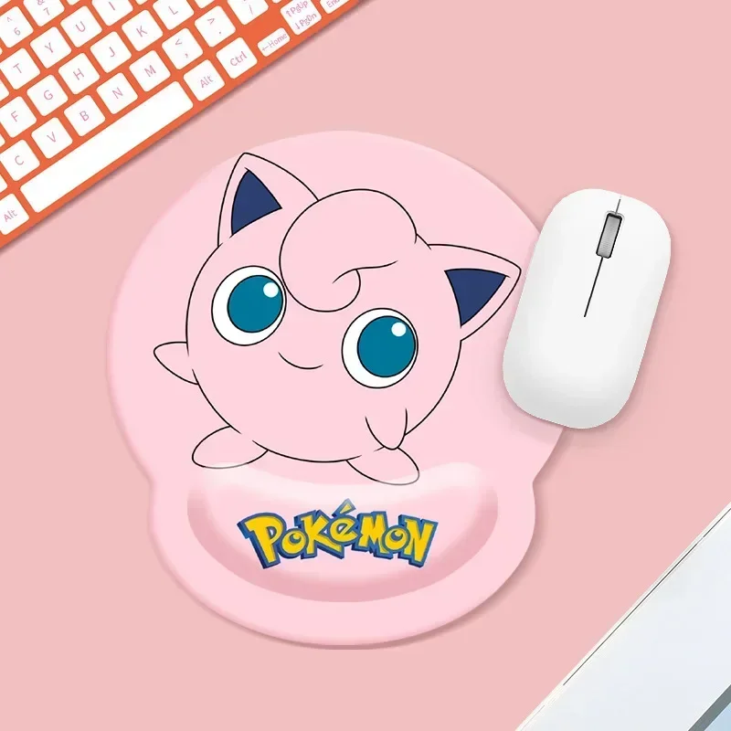 Cute Cartoon Pokemon Pikachu Ditto Bulbasaur Office Mousepad with Wrist Support Ergonomic Gaming Desktop Mouse Pad Wrist Rest