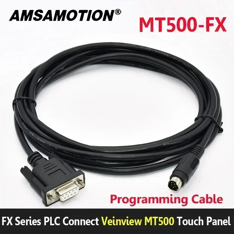 Amsamotion MT500-FX for Weinview MT500 Series Touch Panel and Mitsubishi FX2N FX1N FX0N PLC Programming Cable