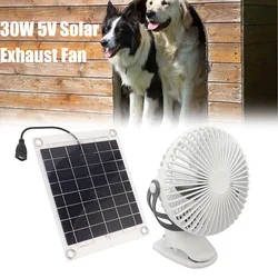 30W Solar Exhaust Fan Mini Ventilator Solar Panel Powered Fan Air Extractor Car Greenhouse Window Radiator For Dog Chicken House