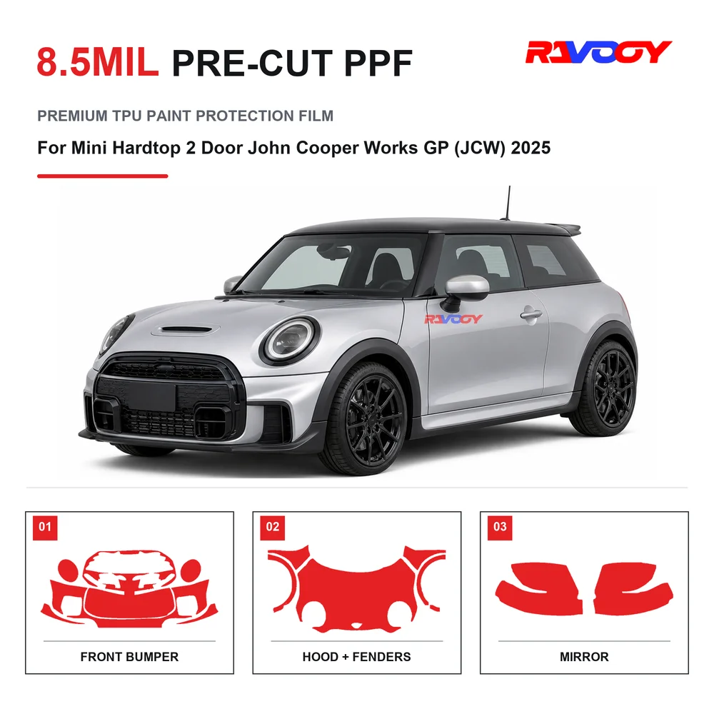 Precut PPF For Mini Hardtop 2 Door John Cooper Works GP (JCW) 2025 8.5mil TPU Clear Paint Protection Film Self Healing UV