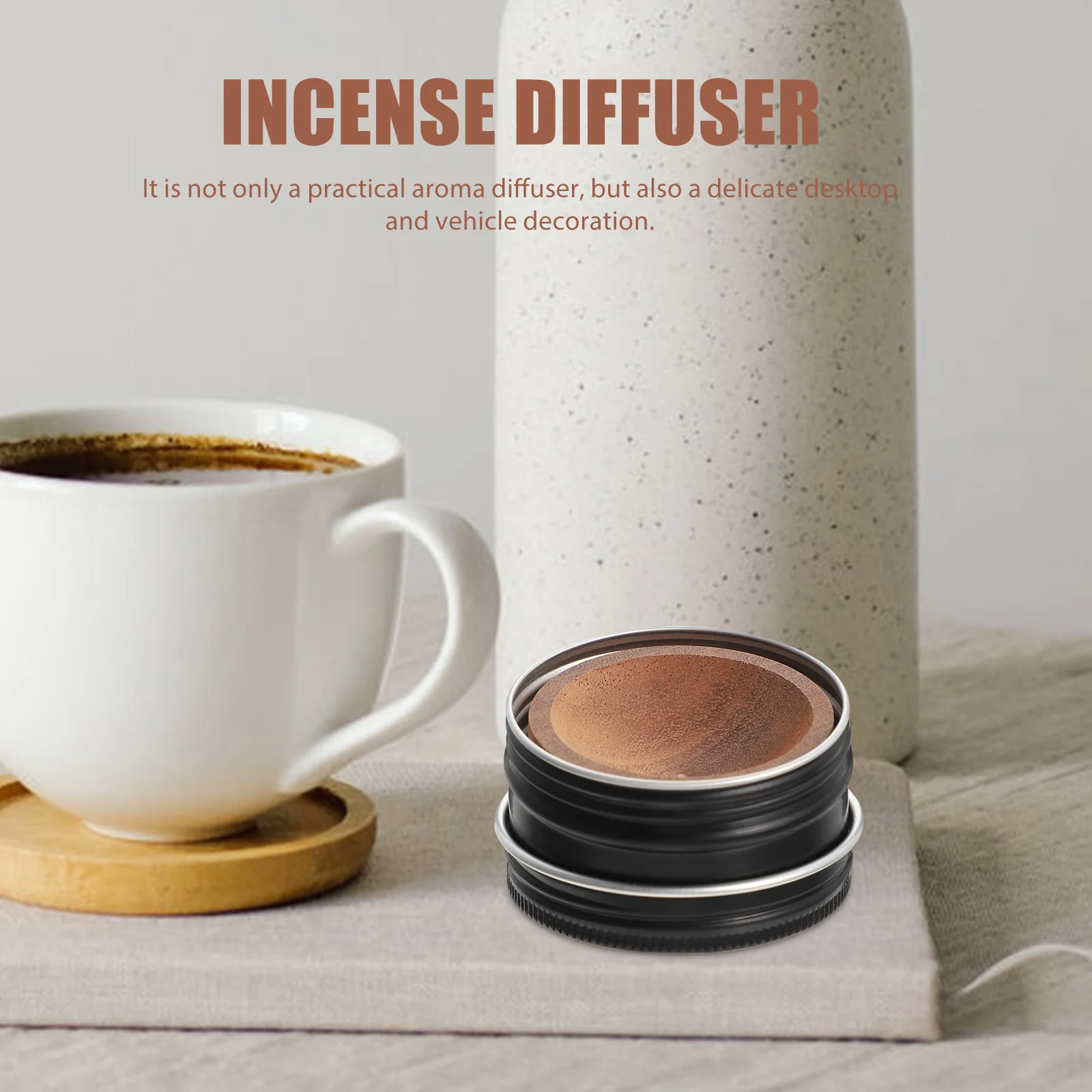 

Decorative Wooden Aroma Diffuser Lightweight Room Scent Diffuser for Office Desk Car Interior Essential Oil Wood Enlargement