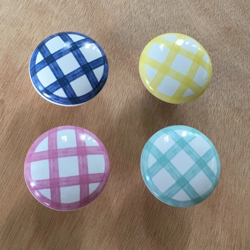 Cartoon Embossed Ceramic Shell Moon Single Hole Knob Colorful Pull Handle For Kids Room Cabinet Drawer
