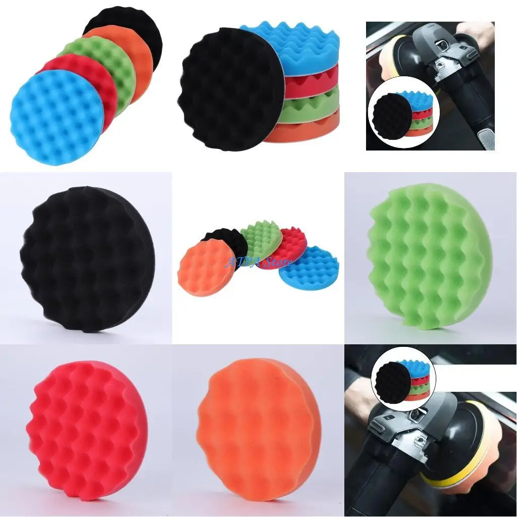 

U13C 5Pcs 6inch 150mm Sponge for Buff Polishing Pad For Car Polisher
