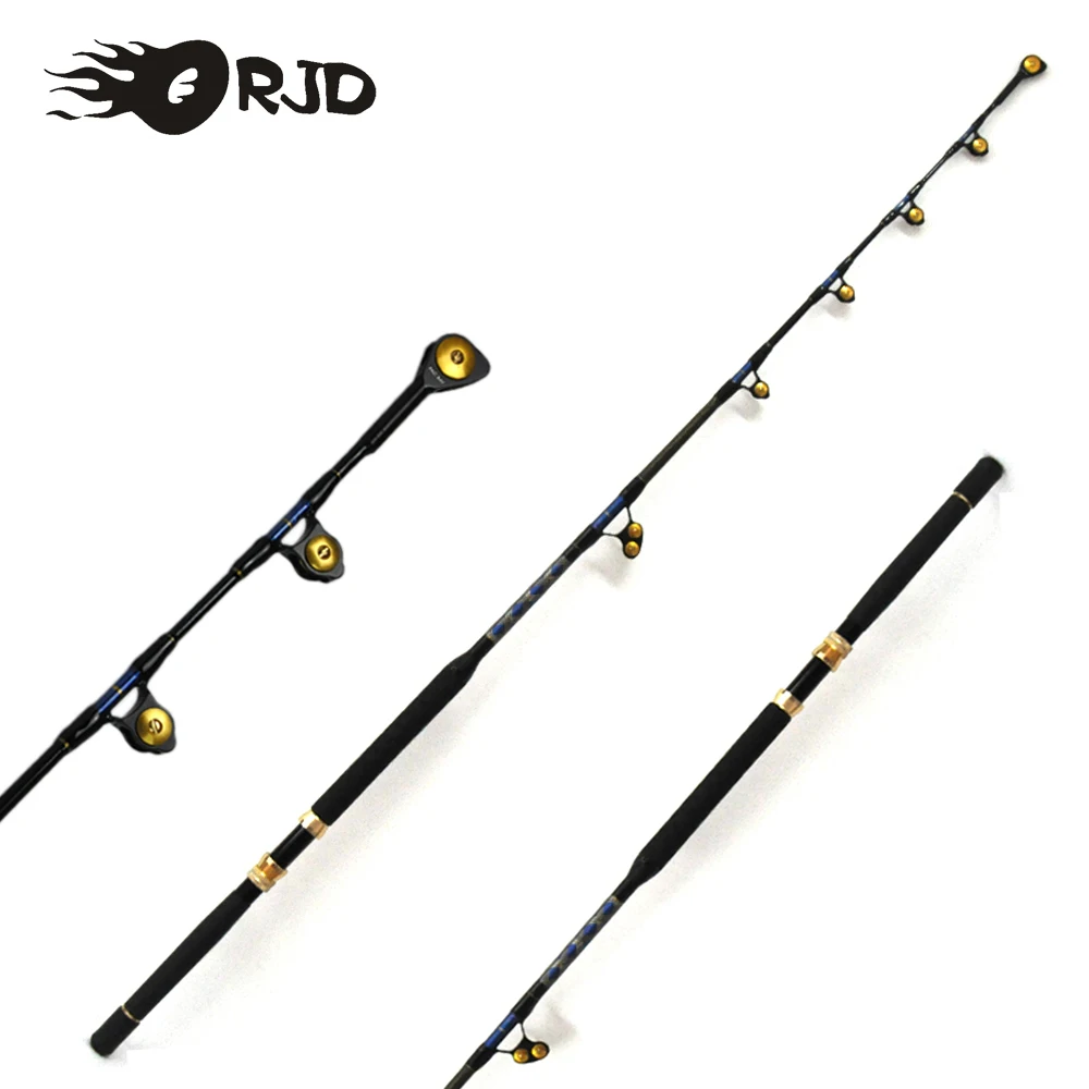 ORJD Saltwater Sea Boat Trolling Fishing Rod 170cm 20-40lbs 5+1 Guides Big Game Rod Trolling Fishing Slow Jigging Accessories