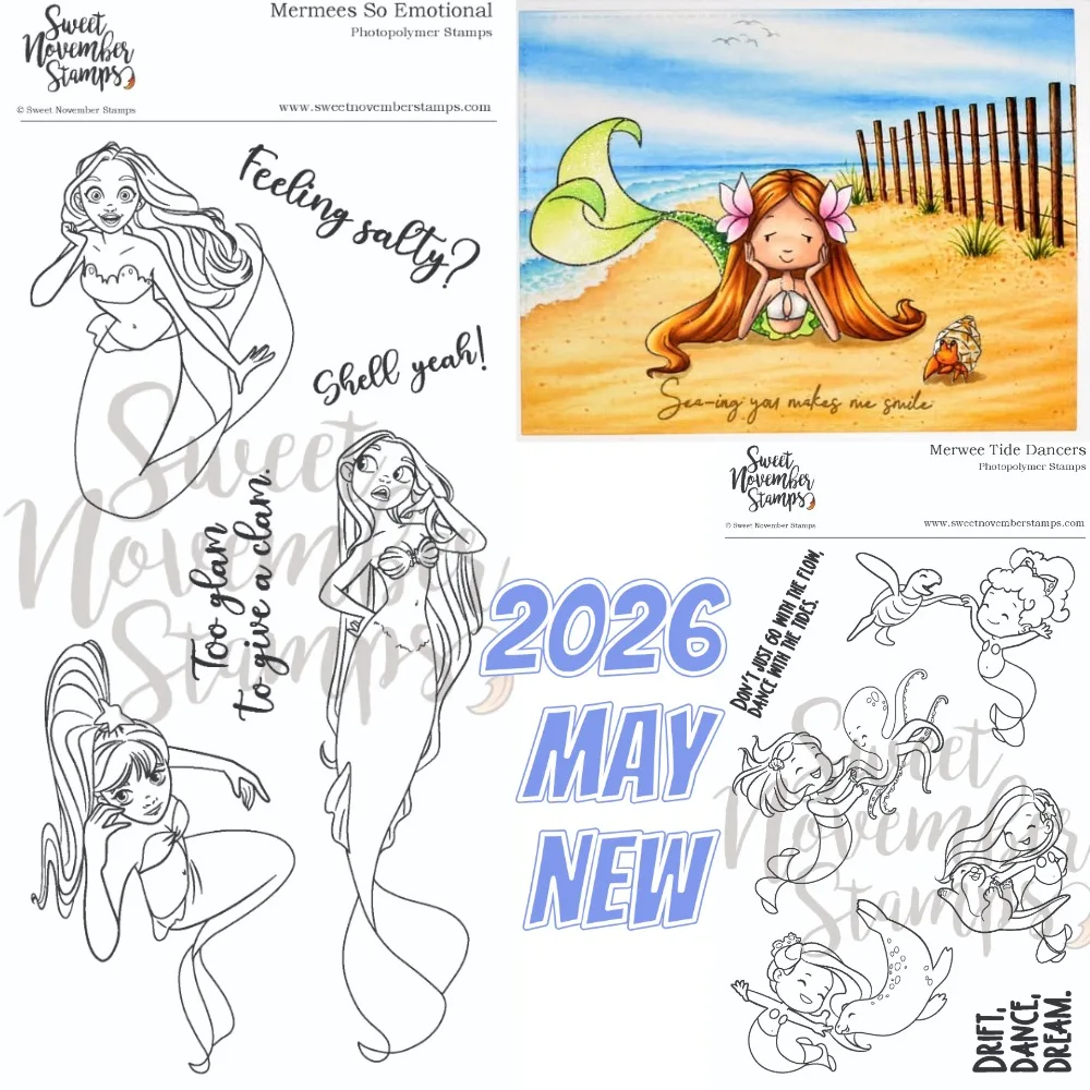 Clear Stamp Set - Mermaid Throne Metal Cutting Die And Stamps Scrapbooking Background DIY Decoration Craft Embossing Stencil