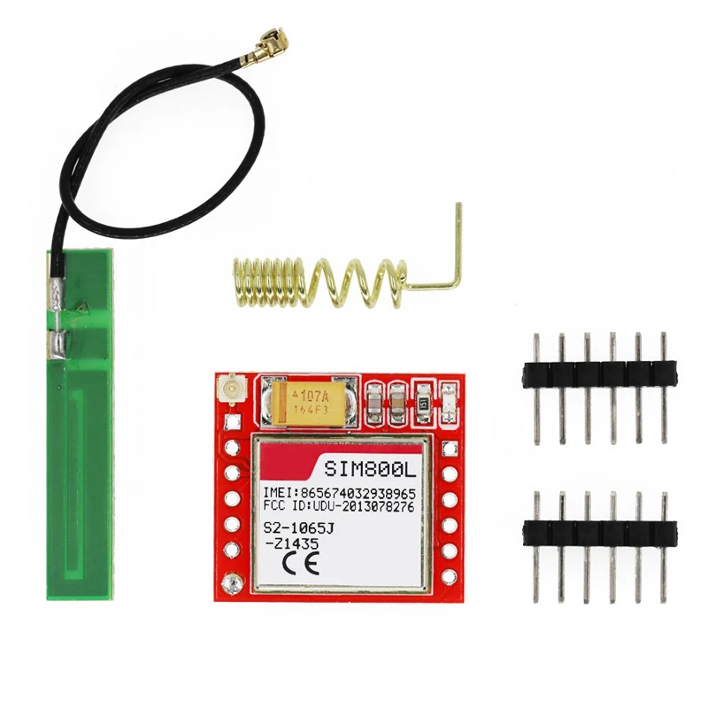 Mini SIM800L GPRS moduล GSM karta Micro SIM pลyta gลรณwna czterozakresowy Port szeregowy TTL dla Arduino